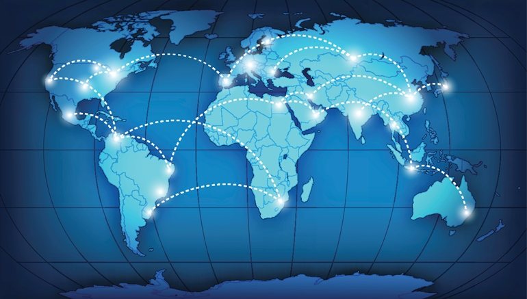 India-to-world trade map
